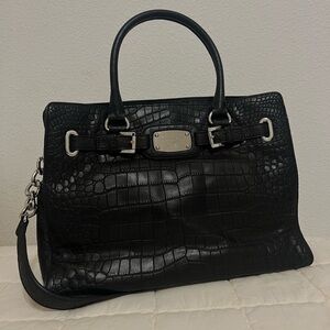 Michael Kors MK Hamilton Crocodile Leather Tote with Strap